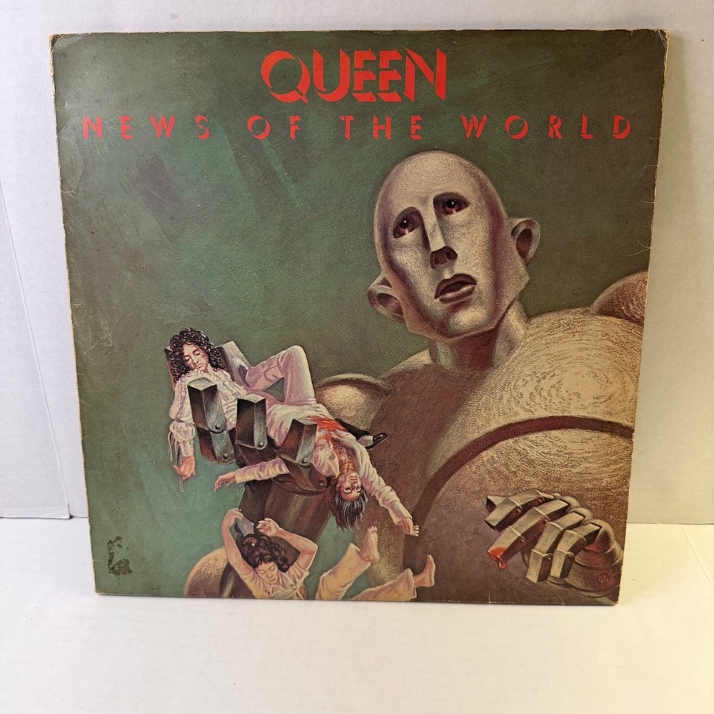Queen, News Of The World, 1977 1st Elektra, 6E-112, Gatefold, VG+/VG+